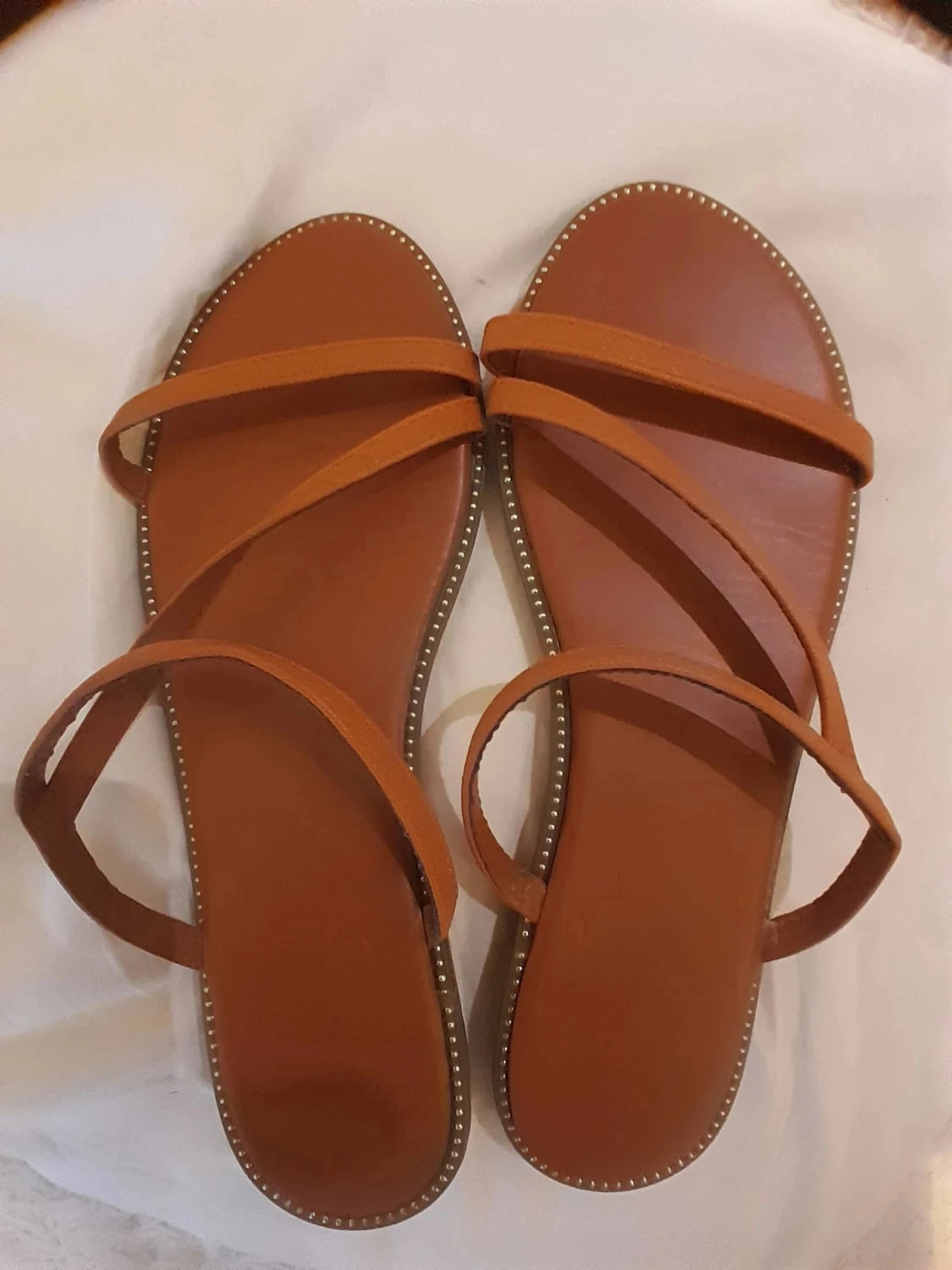 Claquettes couleur Fauve, pointure 39